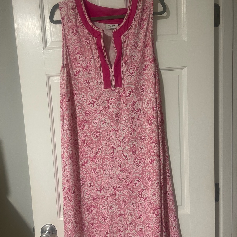 Talbots Vibrant Pink Paisley Dress
